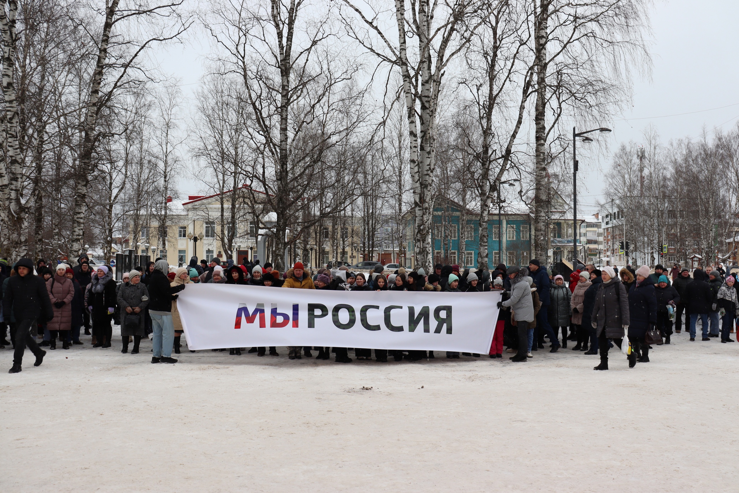 Вчера в селе Выльгорт прошел патриотический митинг в поддержку российских военнослужащих, участвующих в специальной военной операции на Украине.