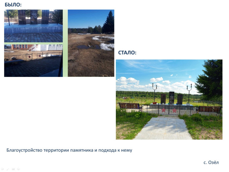 Напоминаем о самых значимых проектах по благоустройству, выполненных в Сыктывдинском районе в этом году.